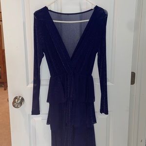 sparkly long sleeve dress/ homecoming dress
